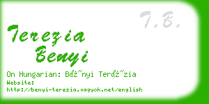 terezia benyi business card